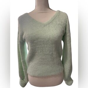 Marled Mint V-Neck Sweater